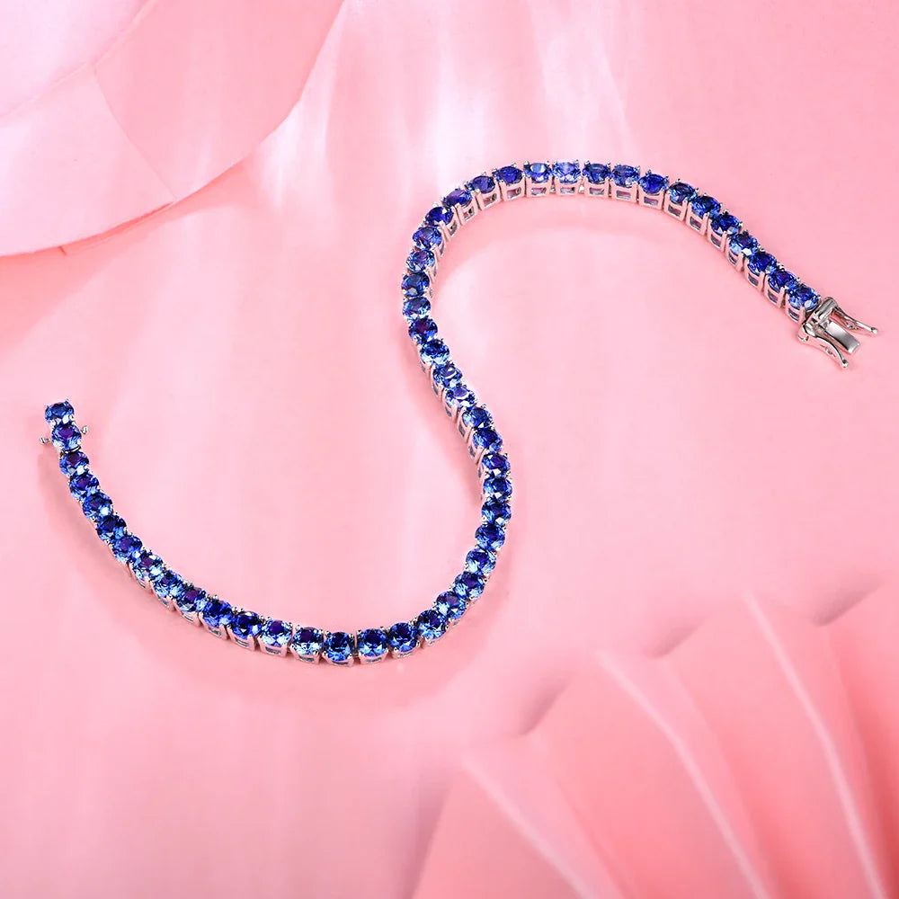 Sterling Silver Gemstone Strand Bracelet