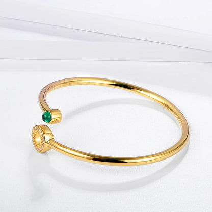 Emerald Gemstone Charm Bracelet