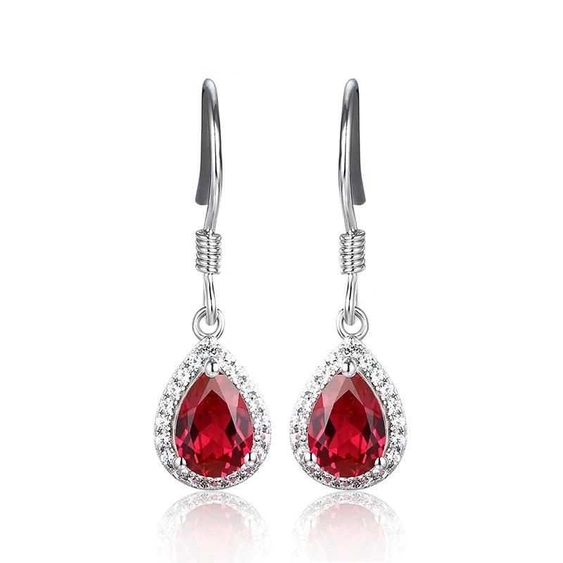Ruby, Amethyst, Topaz & Zultanite Drop Earrings