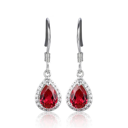 Ruby, Amethyst, Topaz & Zultanite Drop Earrings