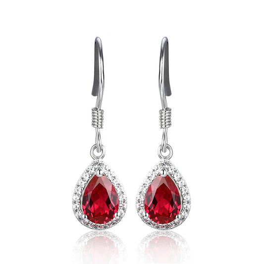 Ruby, Amethyst, Topaz & Zultanite Drop Earrings