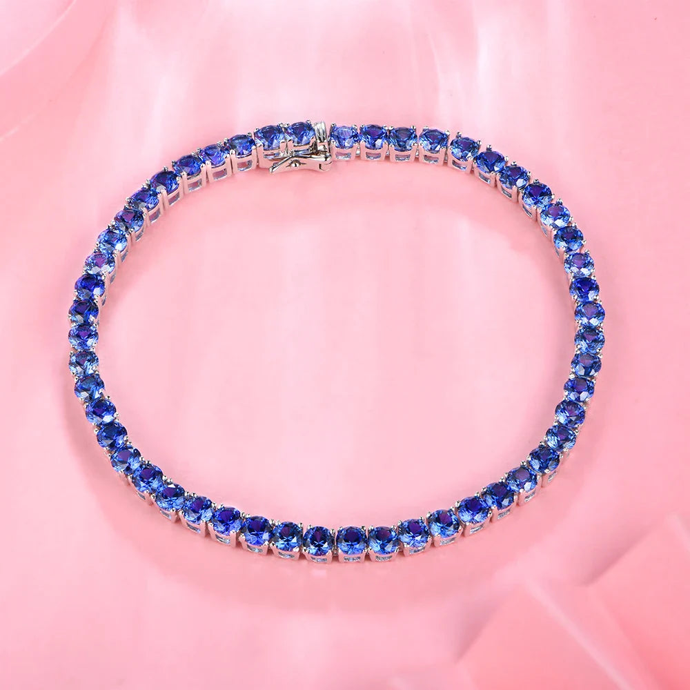 Sterling Silver Gemstone Strand Bracelet