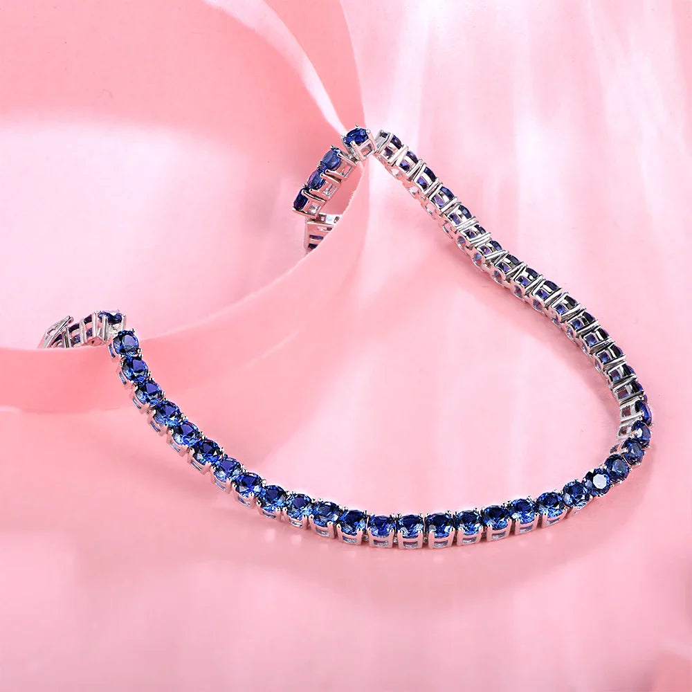 Sterling Silver Gemstone Strand Bracelet