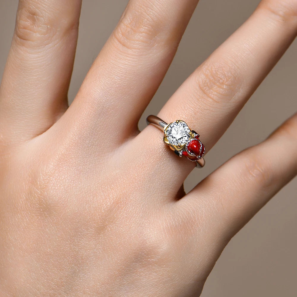 D VVS1 Color Luxury Moissanite Ring