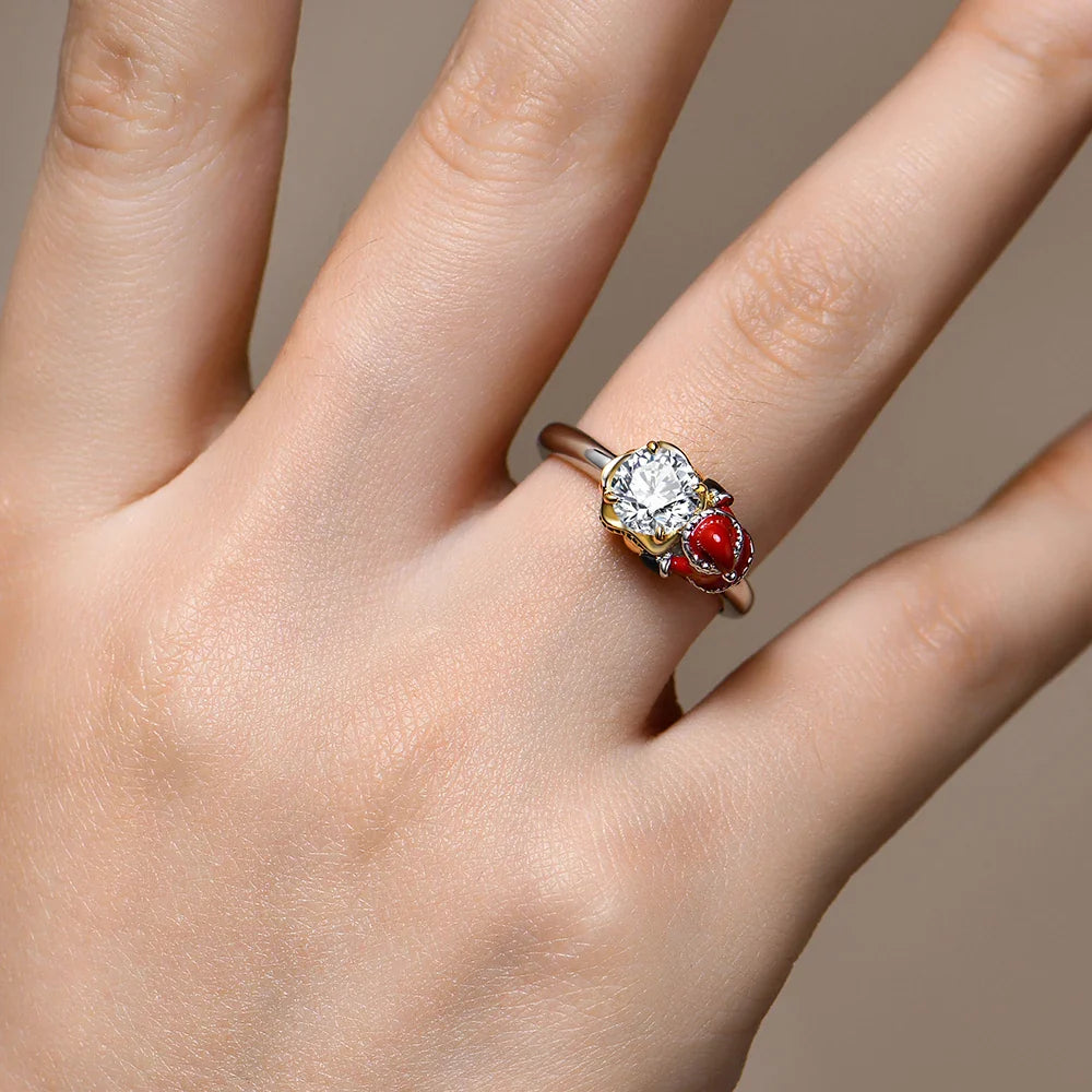 Sterling Silver Moissanite Ring