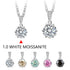 1.0 white moissanite