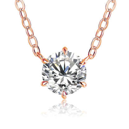 925 Sterling Silver Moissanite Pendant Necklace