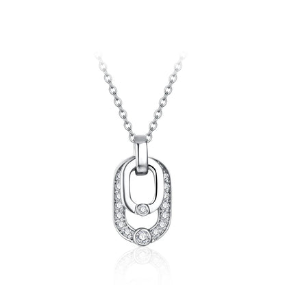 Luxury Round Cut 2.2mm Moissanite Pendant Necklace