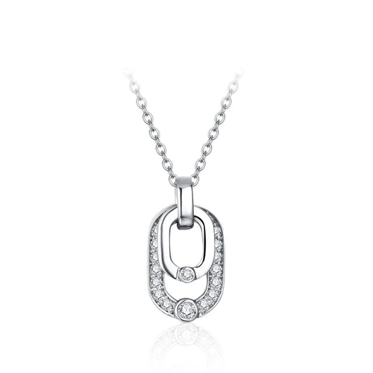 Luxury Round Cut 2.2mm Moissanite Pendant Necklace