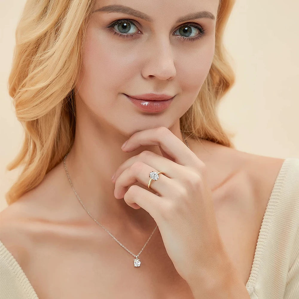 2.0CT Oval Cut Moissanite Halo Ring