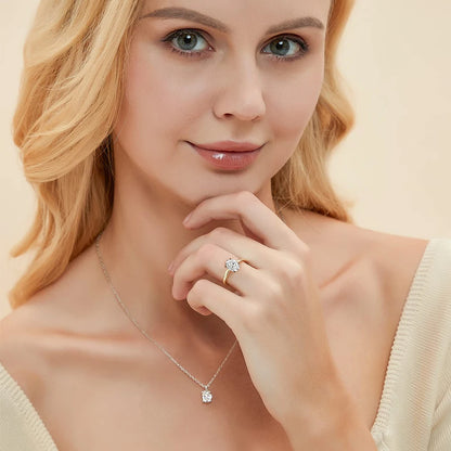 2.0CT Oval Cut Moissanite Halo Ring