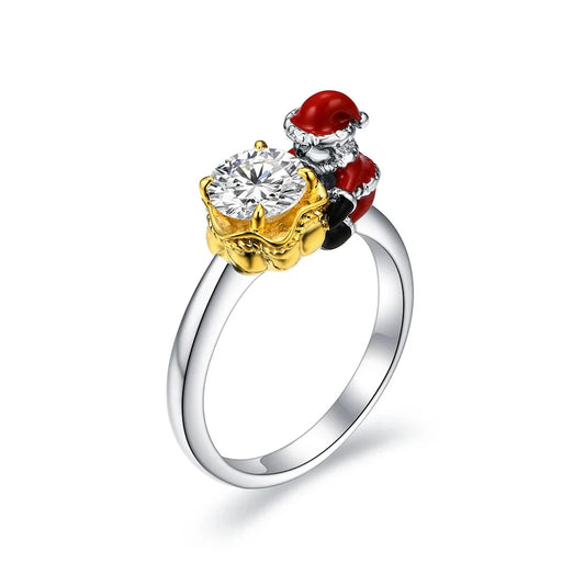 Sterling Silver Moissanite Ring