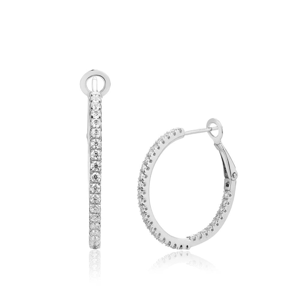 1.5mm D-Color Moissanite Hoop Earrings