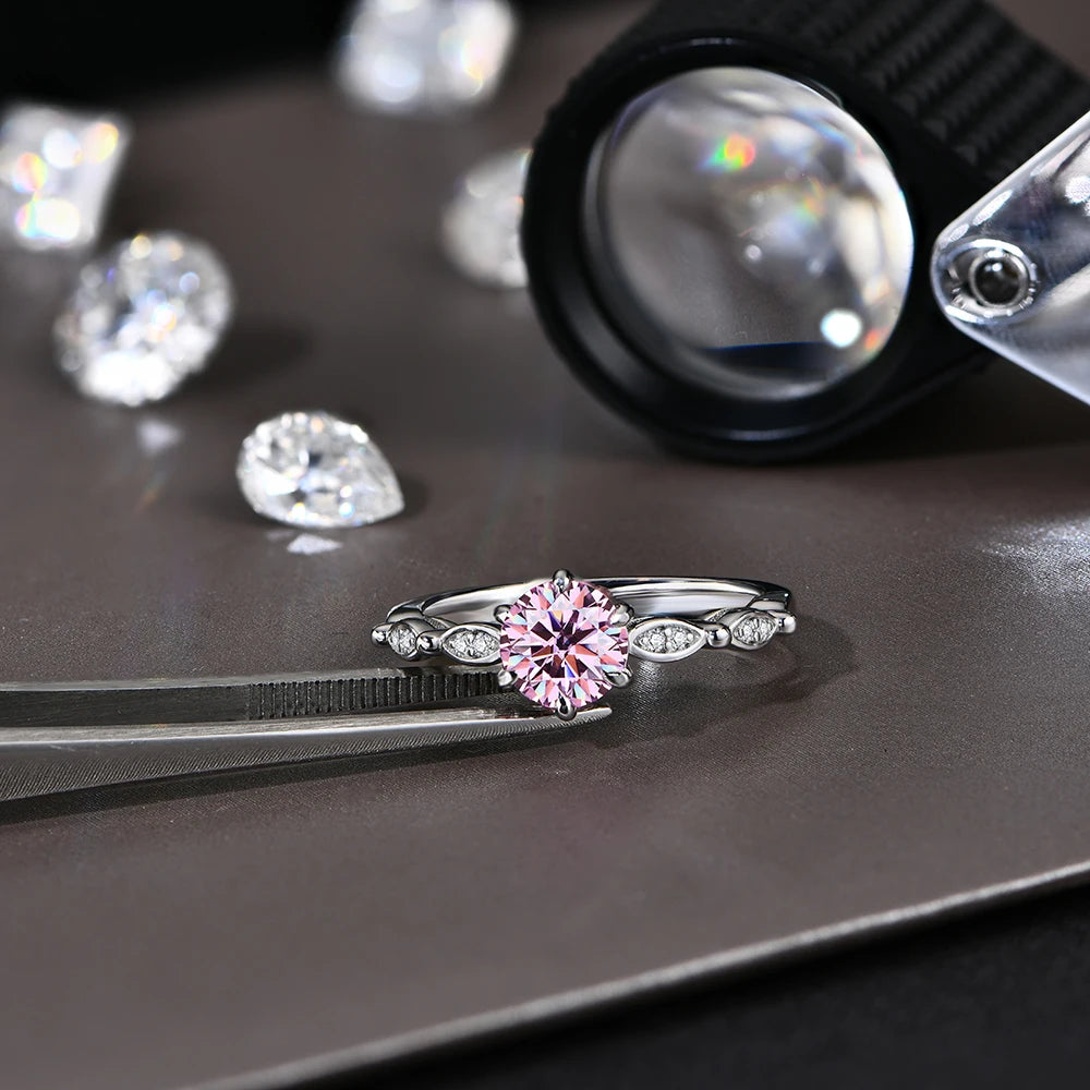 D-Color Luxury Moissanite Colored Diamond Ring