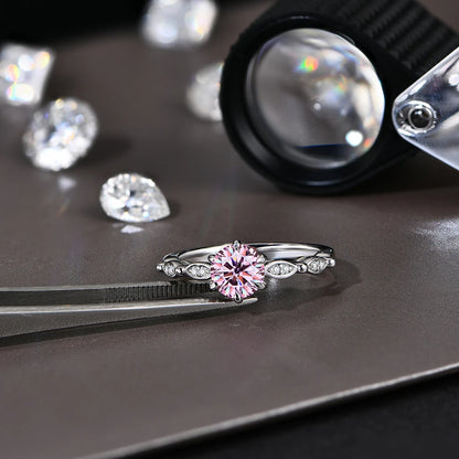 D-Color Luxury Moissanite Colored Diamond Ring