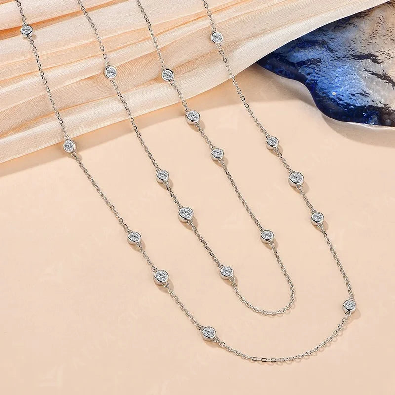 925 Sterling Silver Moissanite Necklace