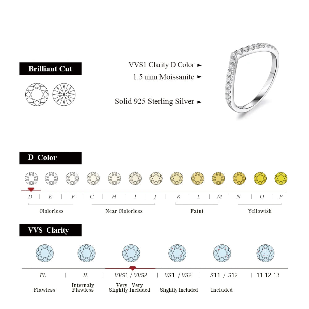 Moissanite Diamond Engagement Ring