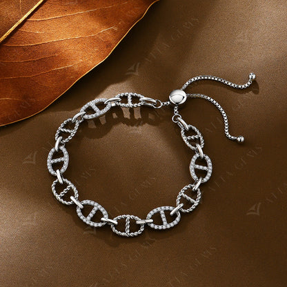 D VVS1 Color Moissanite Diamond Bracelet