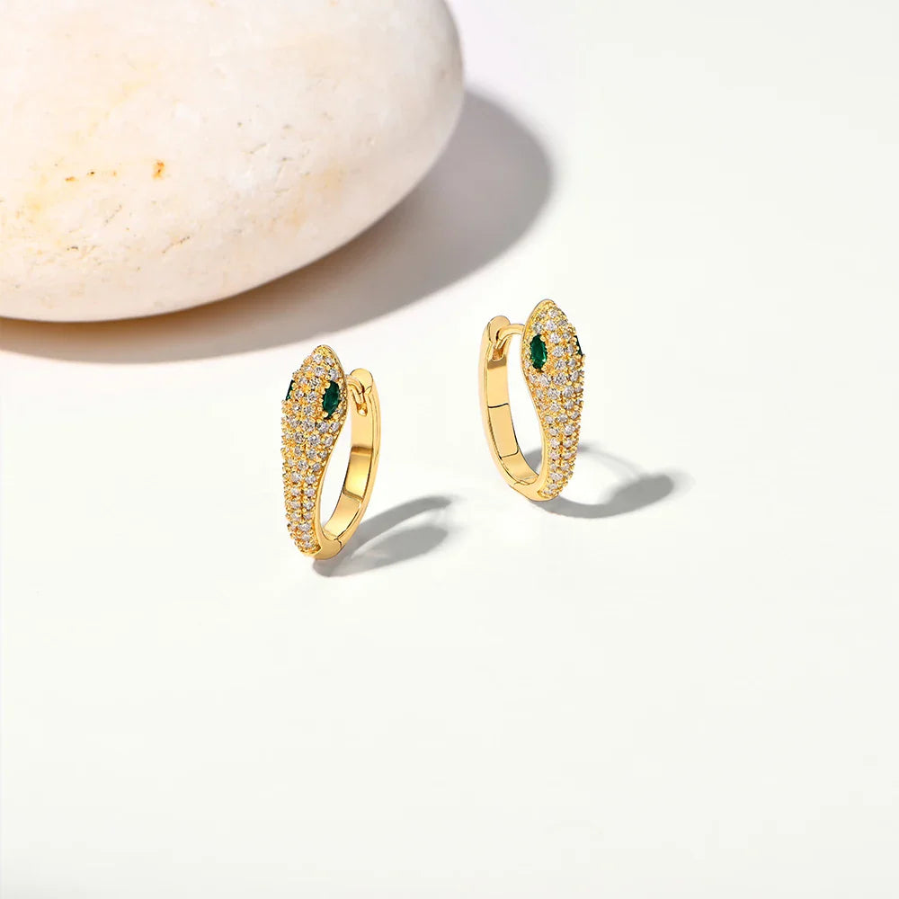 Women’s Moissanite Snake Stud Earrings