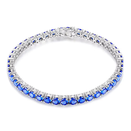 Sterling Silver Gemstone Strand Bracelet