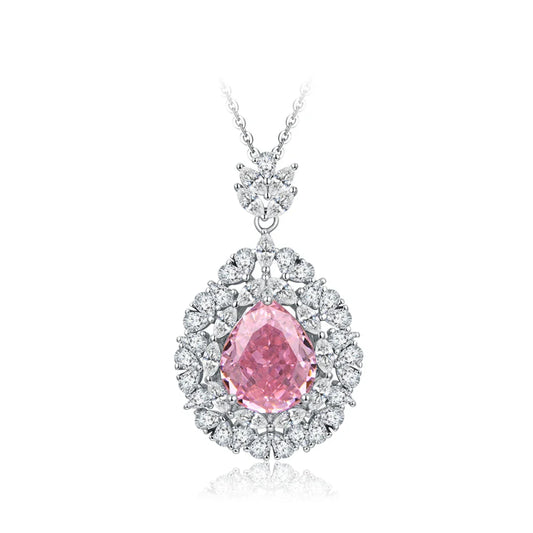 Sterling Silver Marquise Cut Cubic Zirconia Necklace