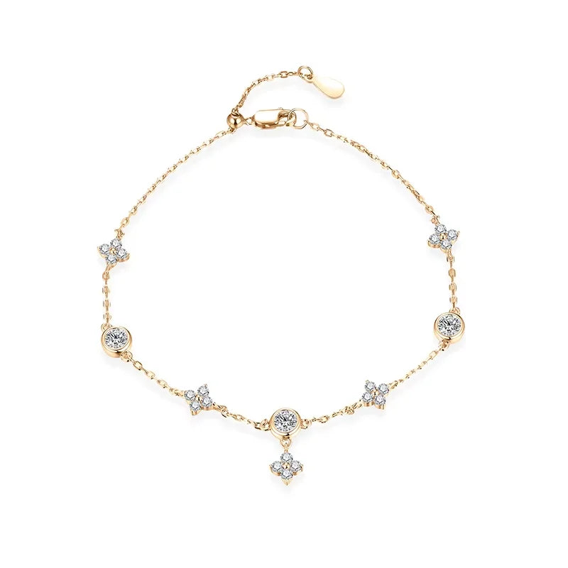 Classic Moissanite & Pearl Bracelet