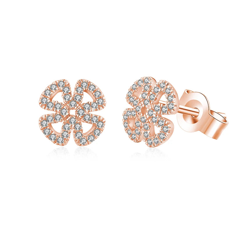 D-Color Moissanite Solitaire Stud Earrings