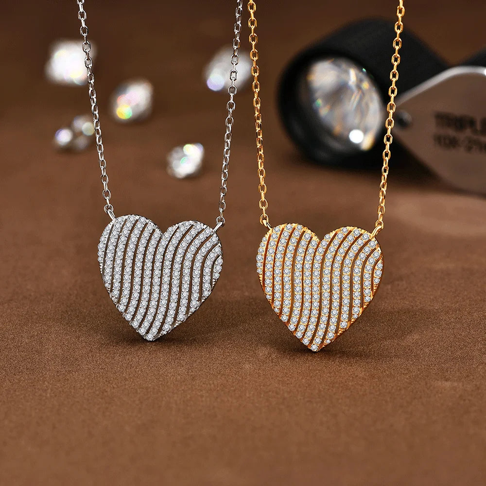 Luxury Heart-Shaped Moissanite Necklace
