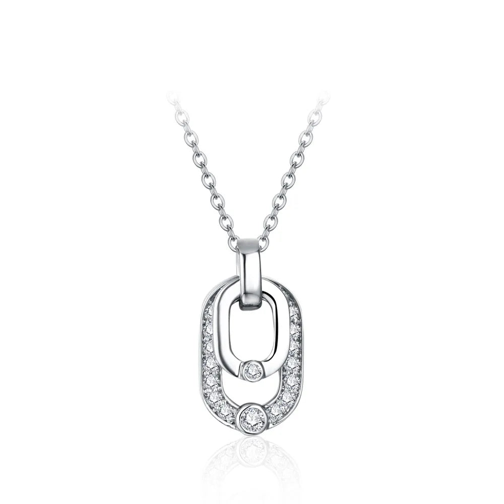 Luxury Round Cut 2.2mm Moissanite Pendant Necklace