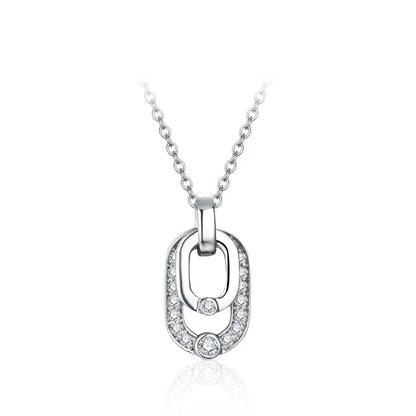 Luxury Round Cut 2.2mm Moissanite Pendant Necklace