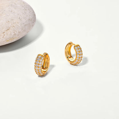 D VVS1 Round Moissanite Diamond Stud Earrings