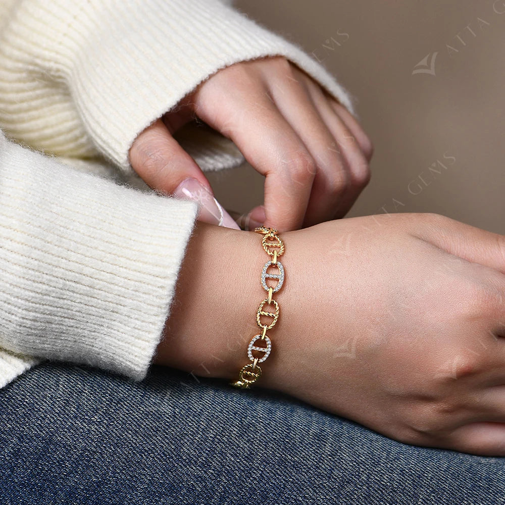 D VVS1 Color Moissanite Diamond Bracelet