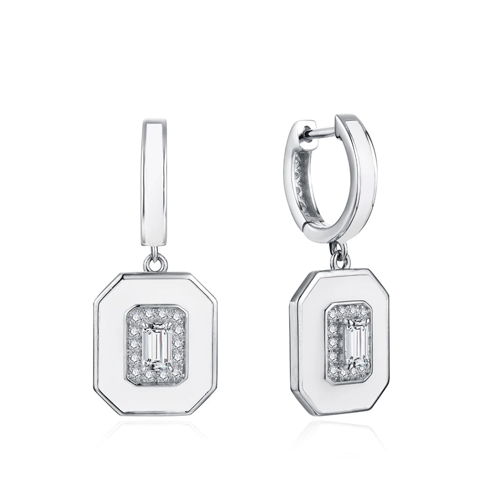 Octagon Cut 5×3mm Moissanite Stud Earrings