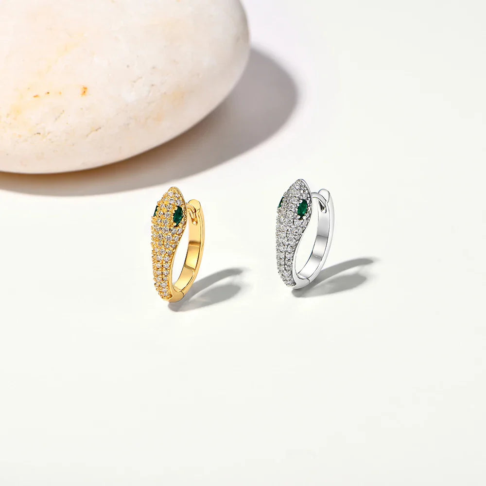 Women’s Moissanite Snake Stud Earrings