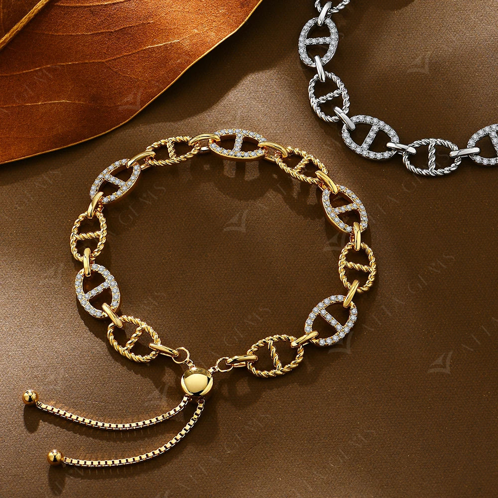 D VVS1 Color Moissanite Diamond Bracelet