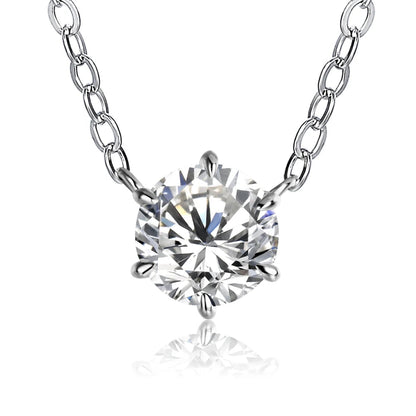925 Sterling Silver Moissanite Pendant Necklace