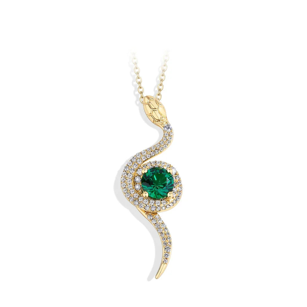 Sterling Silver Snake Pendant Necklace