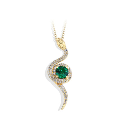 Sterling Silver Snake Pendant Necklace