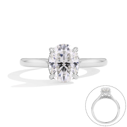 2.0CT Oval Cut Moissanite Halo Ring