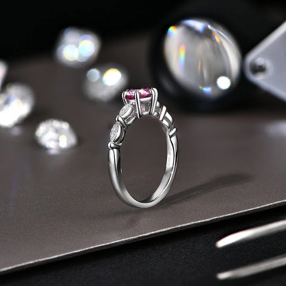D-Color Luxury Moissanite Colored Diamond Ring