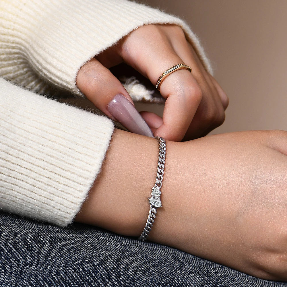Marquise & Pear Cut 0.9CTW Moissanite Bracelet