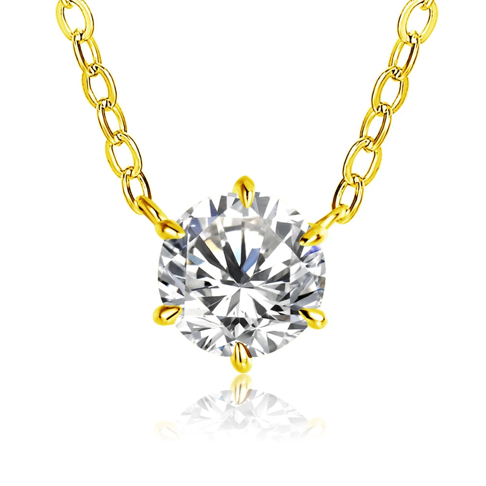 925 Sterling Silver Moissanite Pendant Necklace