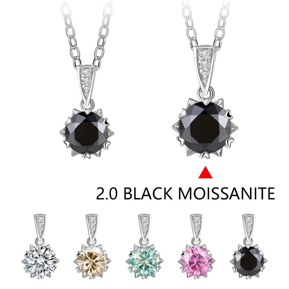 1 Carat Round Brilliant Cut D-Color Pendant Necklace