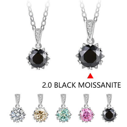 1 Carat Round Brilliant Cut D-Color Pendant Necklace
