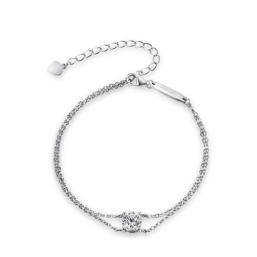 1.0CT Round Cut Moissanite Bracelet
