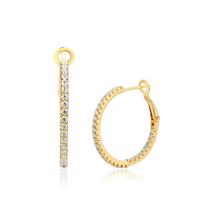 1.5mm D-Color Moissanite Hoop Earrings