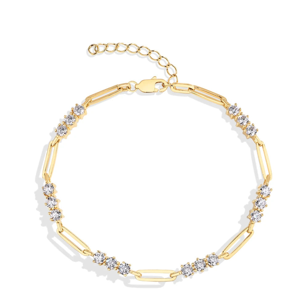 3.0mm Round Cut Moissanite Bracelet