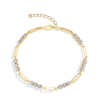3.0mm Round Cut Moissanite Bracelet