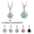 1.0 green moissanite