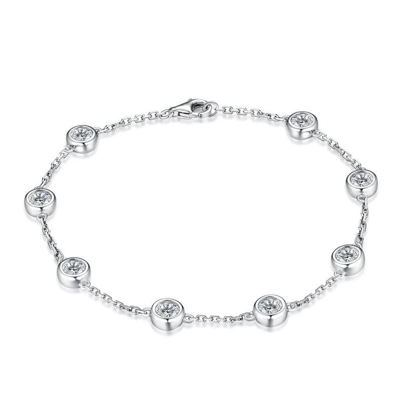4.0mm D-Color Diamond-Like Gemstones Bracelet